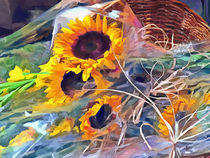 Basket of Sunflowers by Susan Savad