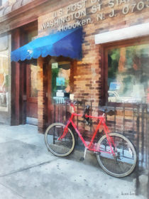 Hoboken NJ - Bicycle By Post Office by Susan Savad