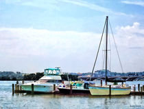 Boats on the Potomac Near Founders Park by Susan Savad