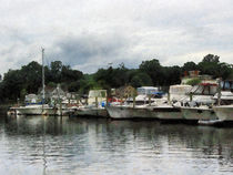 Boats on a Cloudy Day Essex CT by Susan Savad