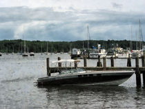 Stormy Day at the Harbor Essex CT by Susan Savad