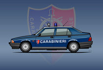 Carabinieri Alfa Romeo 75 Police Car by monkeycrisisonmars