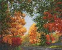 Autumn in the Suburbs by Susan Savad