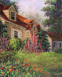 Backyard Garden With Flowers by Susan Savad