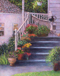 Porch with Watering Cans by Susan Savad