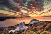 The sunset from the castle of Plaka in Milos, Greece by Constantinos Iliopoulos