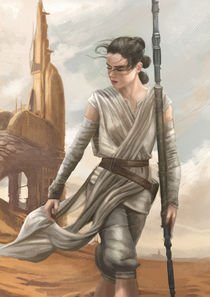 Rey - Star Wars The Force awakens von Tobias Goldschalt