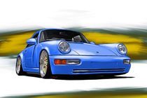 Porsche  911 (964) Carrera blue by rdesign
