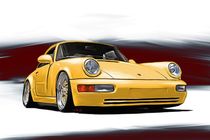 Porsche 911 Carrera (964) gelb von rdesign