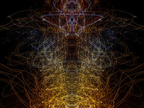 Lightpainting Abstract Symmetry UFA Prints #9 by John Williams