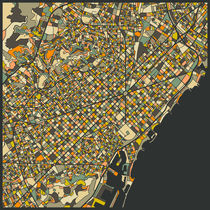 BARCELONA MAP von jazzberryblue