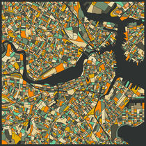 BOSTON MAP von jazzberryblue