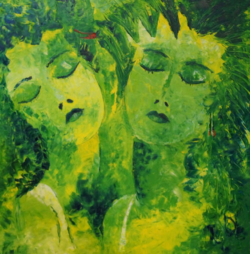 Twins-oil-on-canvas-100x100cm