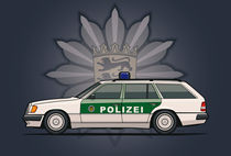 Mercedes Benz W124 300TE Wagon German Police Car von monkeycrisisonmars