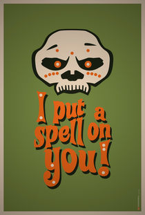 I Put a Spell On You Voodoo Retro Poster by monkeycrisisonmars