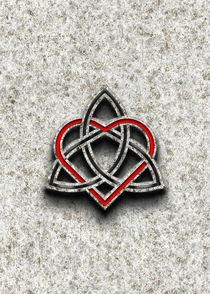 Celtic Knotwork Valentine Heart Bone Texture by Brian Carson