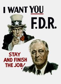 I Want You FDR -- Uncle Sam WWII Poster by warishellstore