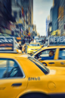 New York Times Square and Yellow cabs by Thomas Schaefer