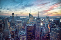 Manhattan New York Sonnenuntergang / Sunset NYC Skyline by Thomas Schaefer