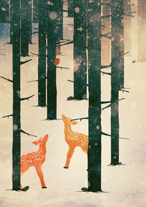 Winter Deer by Sybille Sterk