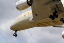 Etihad Airlines Airbus A380 by David Pyatt