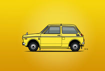 Honda N360 Yellow Kei Car (Poster) by monkeycrisisonmars