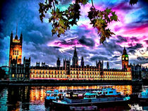 Westminster and Boats by GabeZ Art