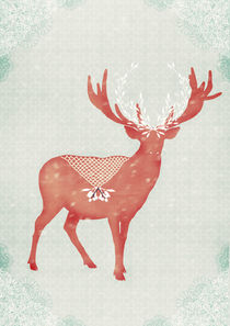 Christmas Stag by Sybille Sterk