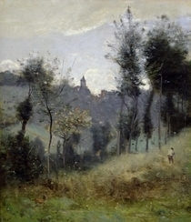 Canteleu near Rouen  von Jean Baptiste Camille Corot