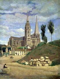 Chartres Cathedral von Jean Baptiste Camille Corot