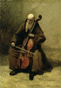 The Monk by Jean Baptiste Camille Corot