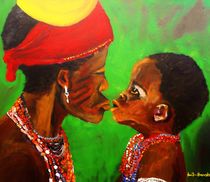 Afrikanische Mutter mit Kind by Eberhard Schmidt-Dranske