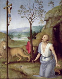 St. Jerome in the Desert von Pietro Perugino