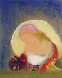 Profile of a Girl with Flowers von Odilon Redon