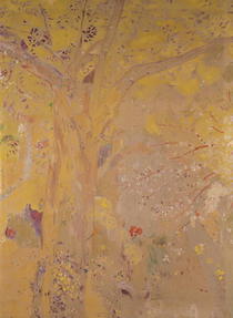 Tree Against a Yellow Background, 1901  by Odilon Redon