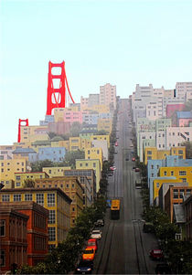 San Francisco und Golden Gate Brigde von Mellieha Zacharias