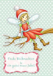 Weihnachtskarte WInterfee Rosalie by Gosia Kollek