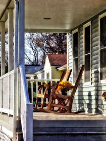 Wooden Rocking Chairs on Porch by Susan Savad