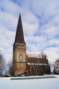 Rostocks Petrikirche im Winter (Südansicht) von Sabine Radtke