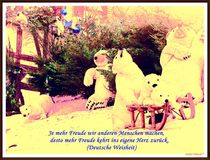 ~Christmas Card Polar Bears~ by Sandra  Vollmann