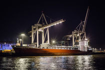 Ship in Hamburg Harbor by Daniel Heine