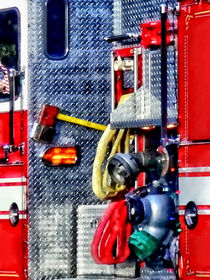 Fire Truck With Hoses and Ax by Susan Savad