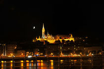 Buda side of Budapest with the Buda Castle, St. Matthias and Fishermen's Bastion by night by Tania Lerro