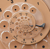 Vintage  Retro Rotary Dial Spiral Droste by Kitty Bitty