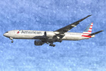 American Airlines Boeing 777 Art by David Pyatt