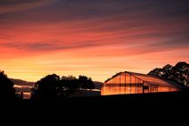 Greenhouse in sunset by Geir Ivar Ødegaard
