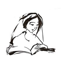 reading woman2 by Ioana  Candea
