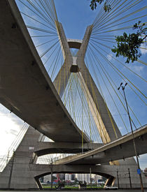 Sao Paulo, Brazil Iconic Cable-Stayed Bridge (Ponte Octavio Frias de Oliveira) von Carlos Alkmin