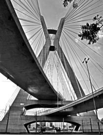 Sao Paulo, Brazil Iconic Cable-Stayed Bridge (Ponte Octavio Frias de Oliveira) by Carlos Alkmin