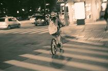 Girl on Bicycle by cinema4design